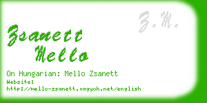 zsanett mello business card